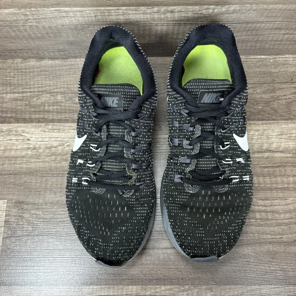 Nike Zoom Structure 19 Black Gray Womens US Size 9 806587-001 Running Shoes